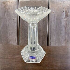 Waterford Marquis Crystal Glass Pillar Candle Holder Single Votive W Sticker